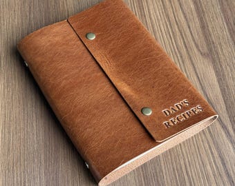 Personalisiertes Lederrezeptbuch, Ringbuch Kochbuch, Familienrezeptbuch für Mama und Papa, personalisierte Chelf-Geschenke