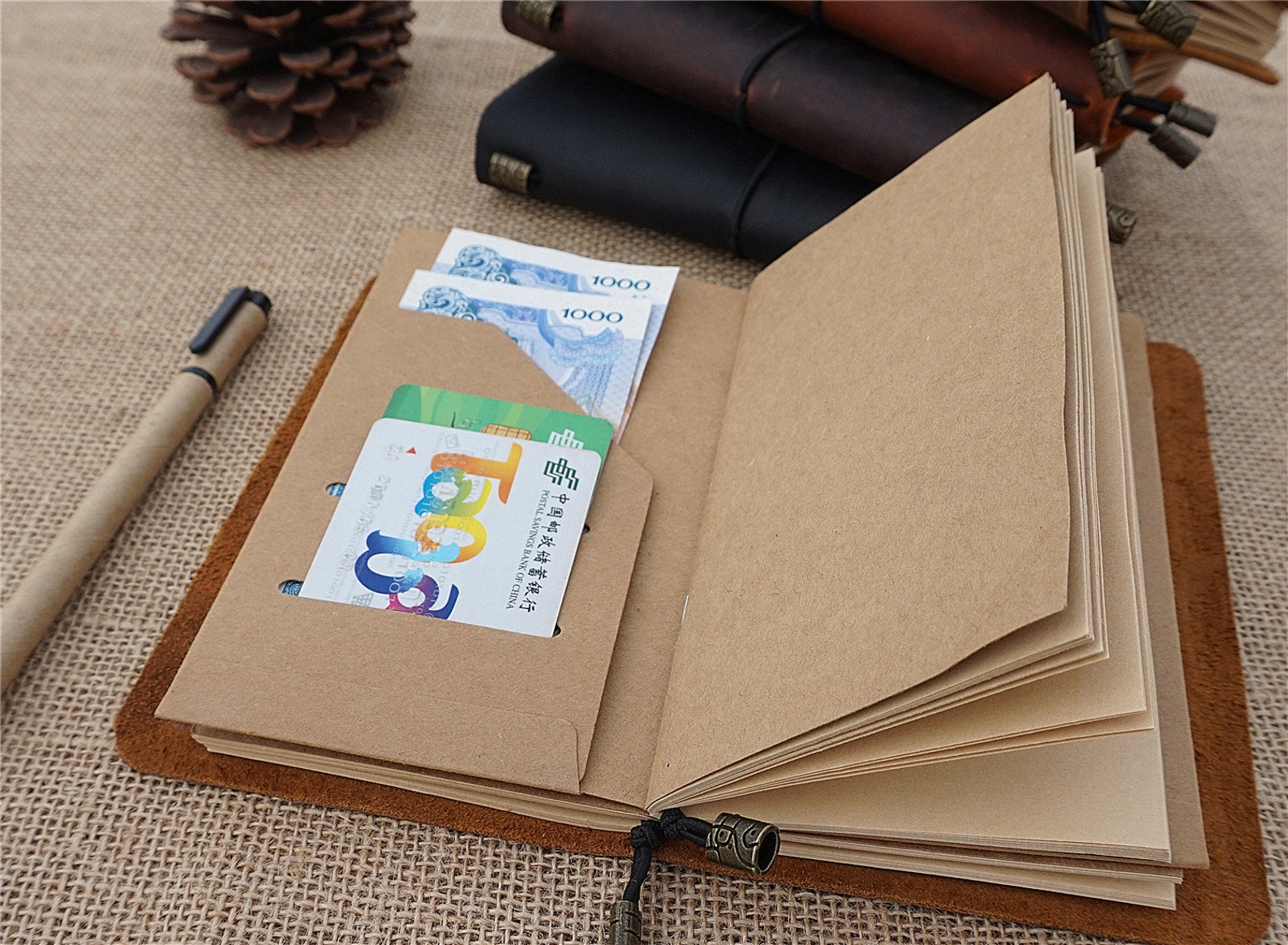 personalized leather travel journal