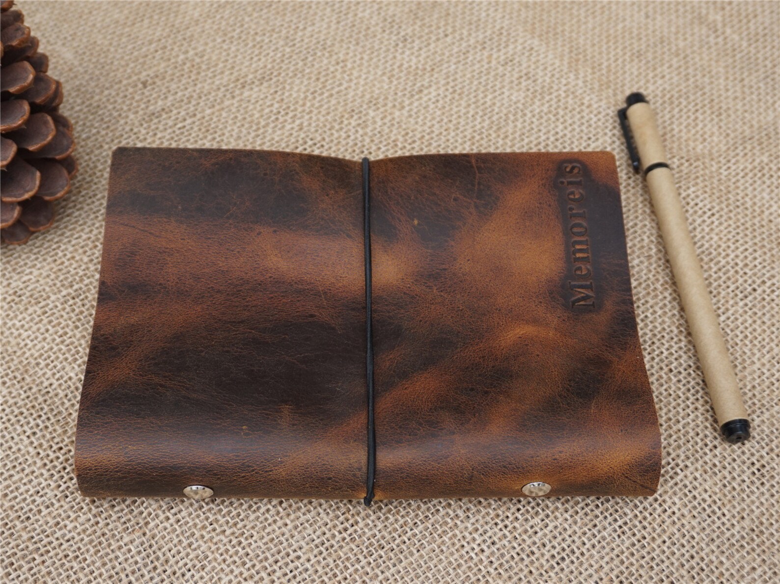 Custom personalize leather Planner Engraved monogram leather Etsy