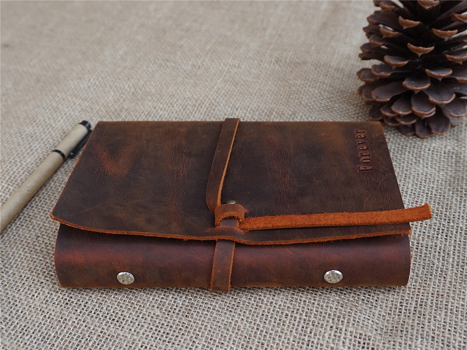 Personalized Leather Journal Custom Leather Journal Lined Paper Leather Journal Refillable Mens ...
