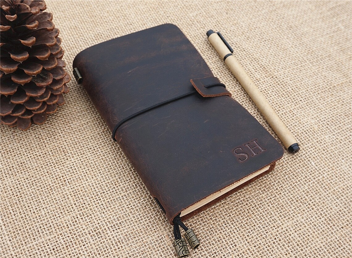 Travel Journal Personalized Leather Travel Journal Custom Etsy