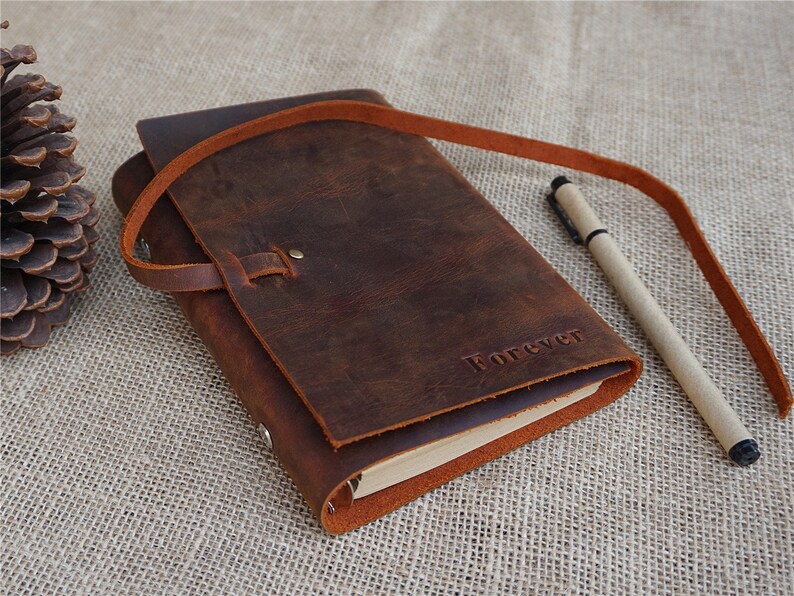 Leather Bound Notebook Leather Bound Journal Personalized Etsy