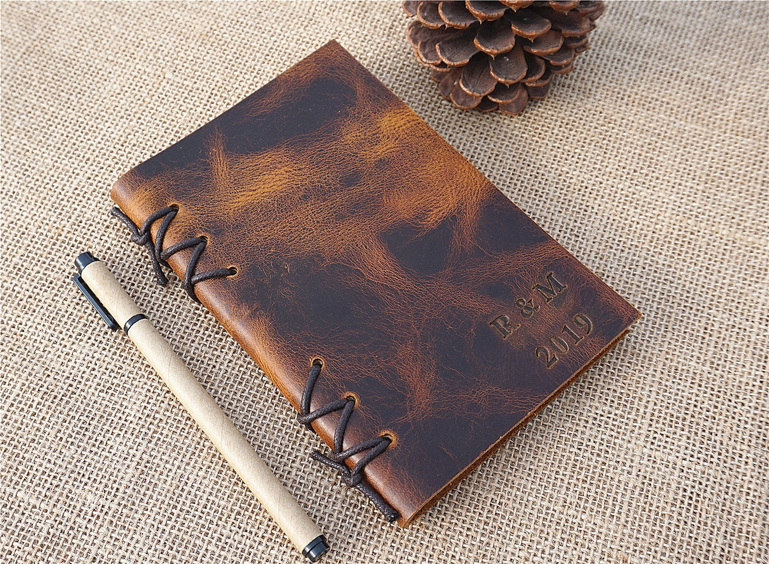 Leather journal personalized leather journal leather notebook Etsy