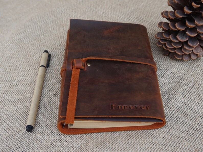Personalized Leather Journal Custom Leather Journal Lined Etsy