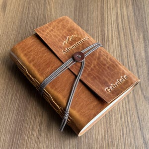 Quaderno in pelle personalizzato, regalo personalizzato per lo sposo, diario/quaderno con monogramma, regalo con carta a righe/bianca per lo sposo, regali di nozze