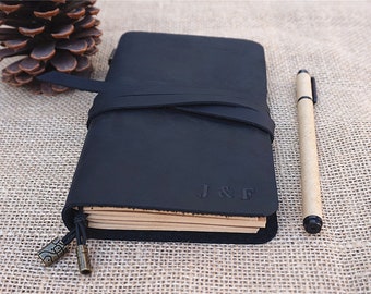 Personalisierte Reisetagebuch, Custom Leder gebundenes Buch, Tagebuch & Notebook, Weihnachts-Geschenk für Männer, Reise-Geschenke