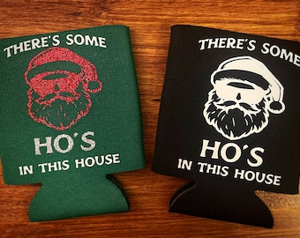 Christmas Santa Cozie | Can Sleeves | Stocking Stuffer | Snow Gifts | Funny Christmas Gifts | Can Cooler | Drink Holders | Party Favors