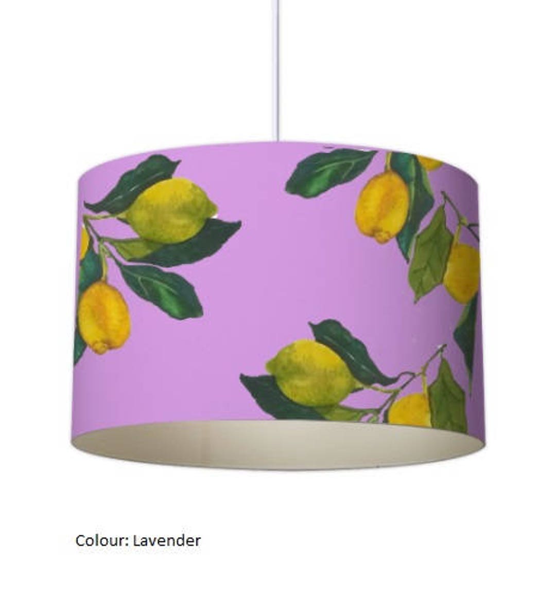 Lilac Lampshade, Retro Lampshade, Lemon Lampshade, Ceiling Lampshade