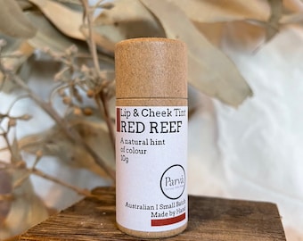 RED REEF ORGANIC Natural Shea Butter Lip Balm Tint and Creme Blush 10g