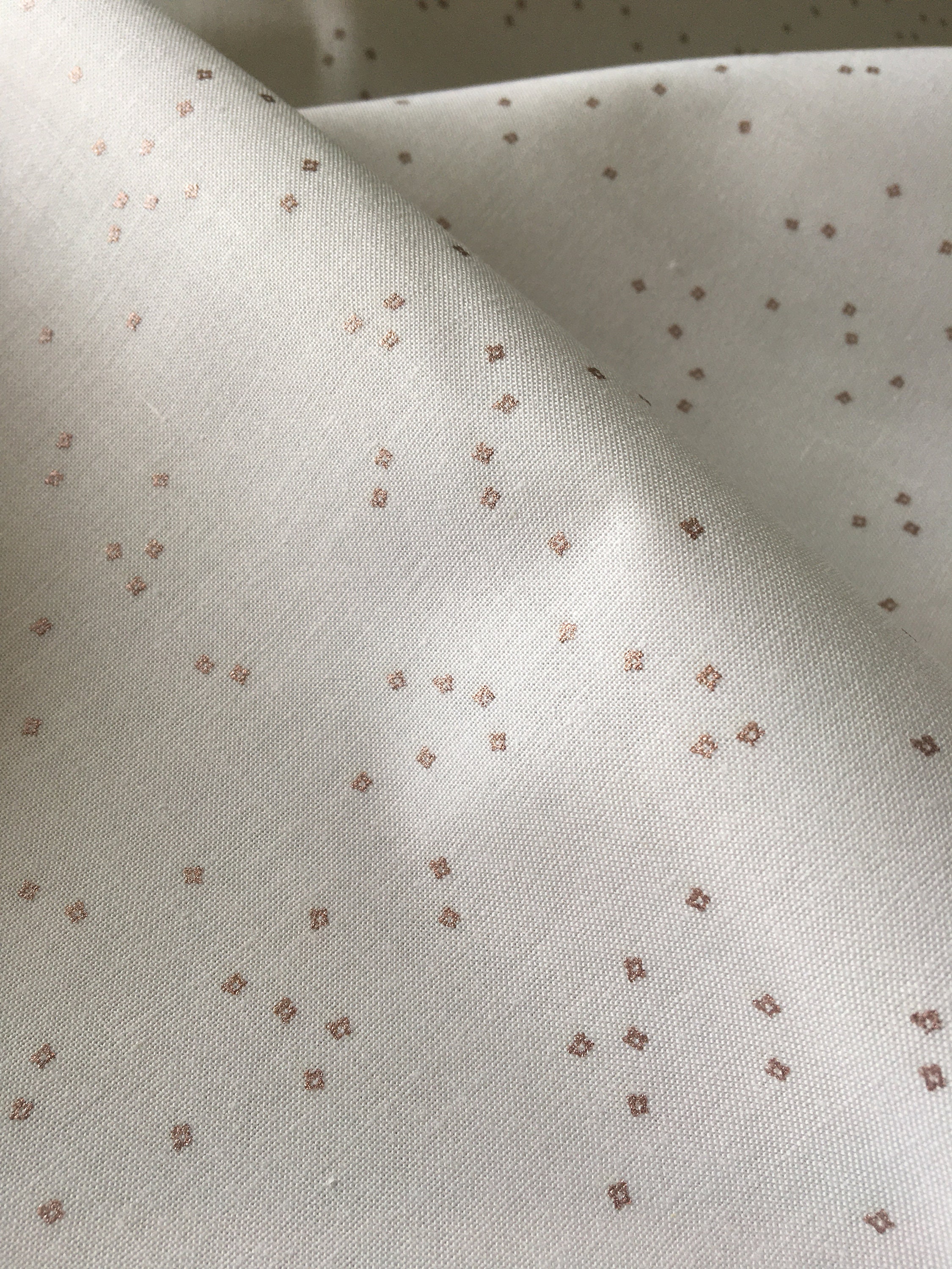 Riley Blake Blüte auf Weiß Roségold Glitzer | Etsy