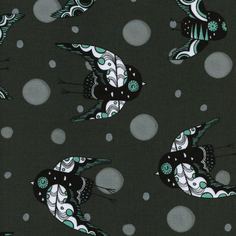 Steel \u2013 Sleep Tight by Sarah Watts Night Owl Cotton Grey