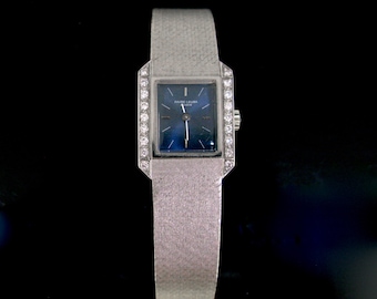 Favre Leuba Lady Diamond White Gold Manual Wind Wristwatch