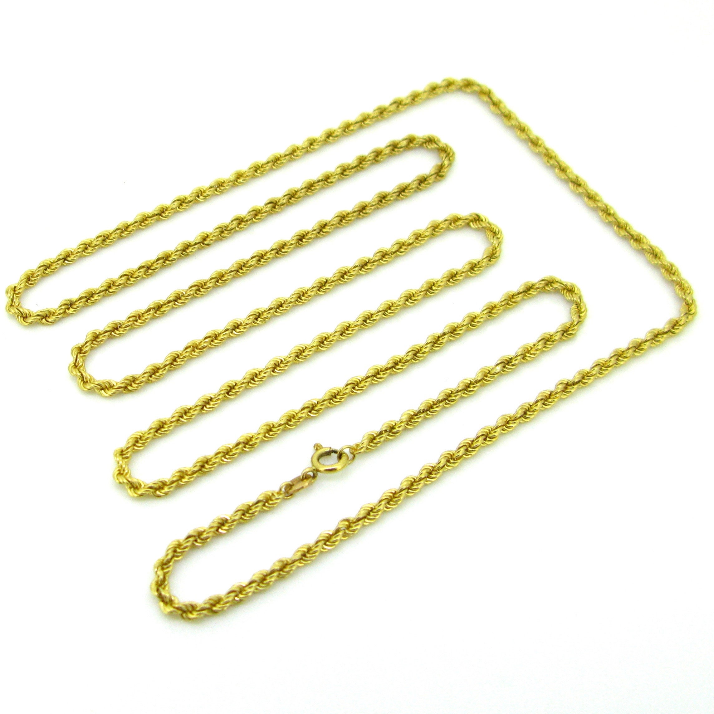 Twisted Link Chain 18kt Yellow Gold Necklace Circa 1940 Etsy UK