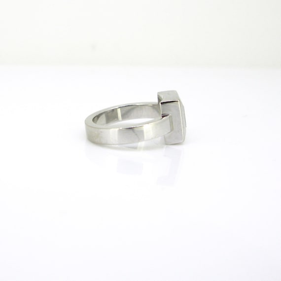 Chopard Happy Diamond Square Ring, 18kt white Gol… - image 4
