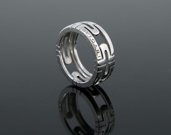 Bulgari Parentesi Ring, 18kt White Gold