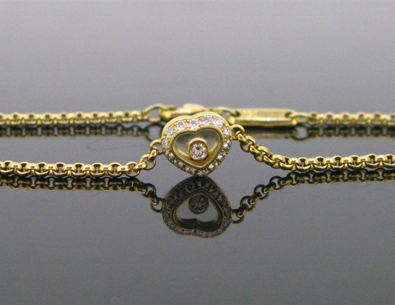 Vintage Happy Diamonds Heart Bracelet, 18kt gold,… - image 1