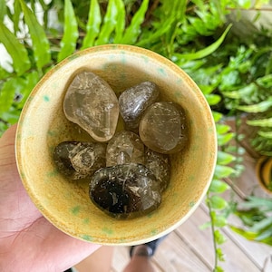 Smoky quartz, large Tumbled smoky quartz, Smoky quartz tumbled, Tumbled stone, Tumbled stones