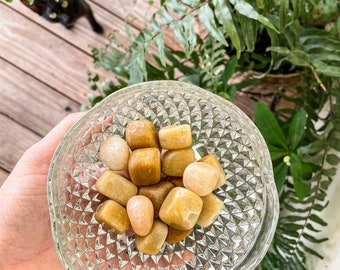 Yellow quartz tumbled stones, Tumbled stones, Yellow quartz, Quartz stones, Natural stones, healing stones