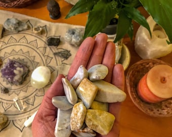 Calcédoine bleue, Calcédoine bleue roulée, Pierre roulée, Pierres roulées