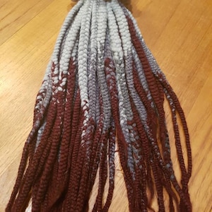 45 SE gevlochten ombre wollen dreadlocks-extensies