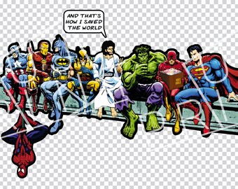 And That's How I Saved The World Jesus and Superheroes. | Etsy