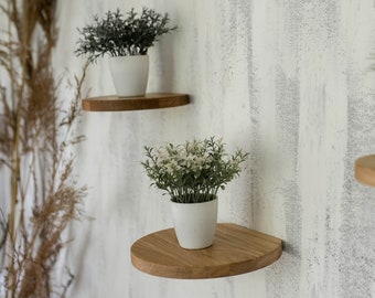 Floating Wall Shelf Egebjerg, Oak Wood Book Shelves, Modern Wooden Handmade Shelf, Home Wall Decor, Wall Mounted Shelves, Design by PureTime