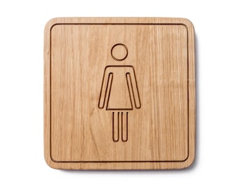 Deurbordje WC pijl rechts schild UV druk 12 x 12cm - 3mm