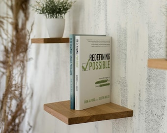 Oak Floating Wall Shelf ARTIS: Modern Handmade Wooden Shelves
