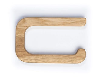 Natural Oak Toilet Paper Holder Hvidkilde: Wall Mounted WC Roll