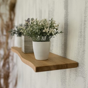 Large Floating Shelf Kirkeby, Oak Wood Book Shelves, Modern Wooden Handmade Shelf, Home Wall Decor, Design by PureTime