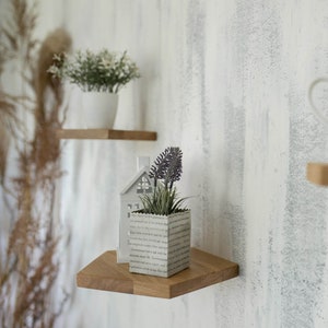 Floating Wall Shelf DAINIS, Oak Wood Book Shelves, Modern Wooden Handmade Shelf, Home Wall Decor, Wall Mounted Shelves