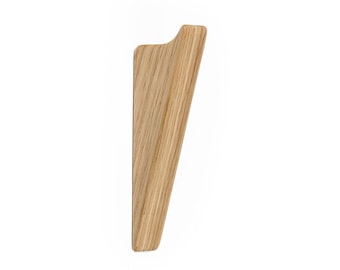 Natural Oak Wood Wall Hook BRUNO: Modern Coat/Towel Hook