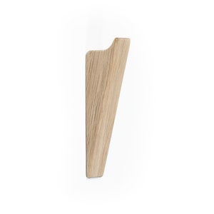 DIY Wall Hooks BRUNO, Coat Hooks, Towel Hooks, Bathroom Accessories, Wooden Coat Rack, Hooks for Wall, Oak Wood Wall Hooks, Untreated