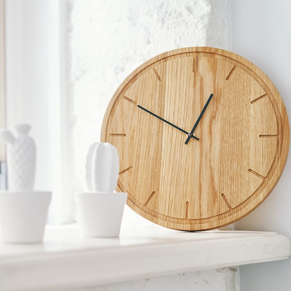 Natural Wood Clock Etsy