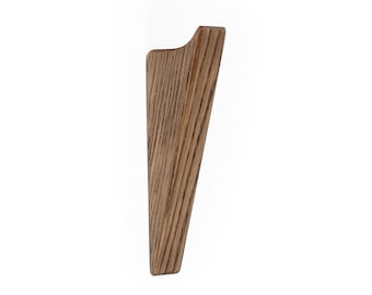 Brown Oak Wall Hook BRUNO: Modern Coat/Towel Hook