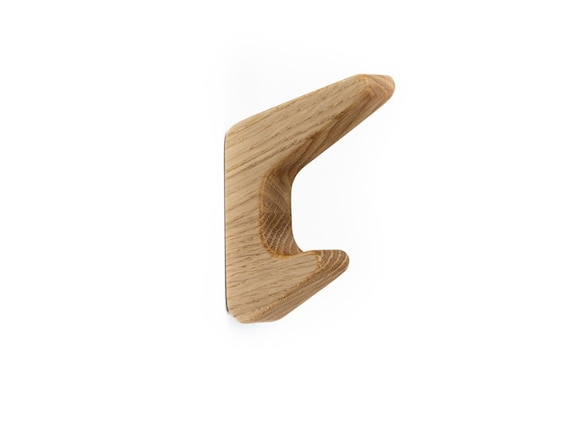 Natural Oak Wood Wall Hooks RAITIS, Coat Hooks Wall Mounted