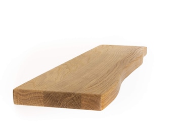 Natural Large Floating Shelf Kirkeby, Oak Wood Book Shelves, Modern Wooden Handmade Shelf, Home Wall Decor, Design by PureTime