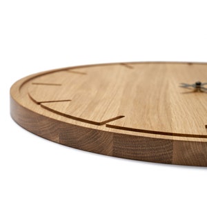 Oak Wood Wall Clock KARLIS: Modern Minimalist Design
