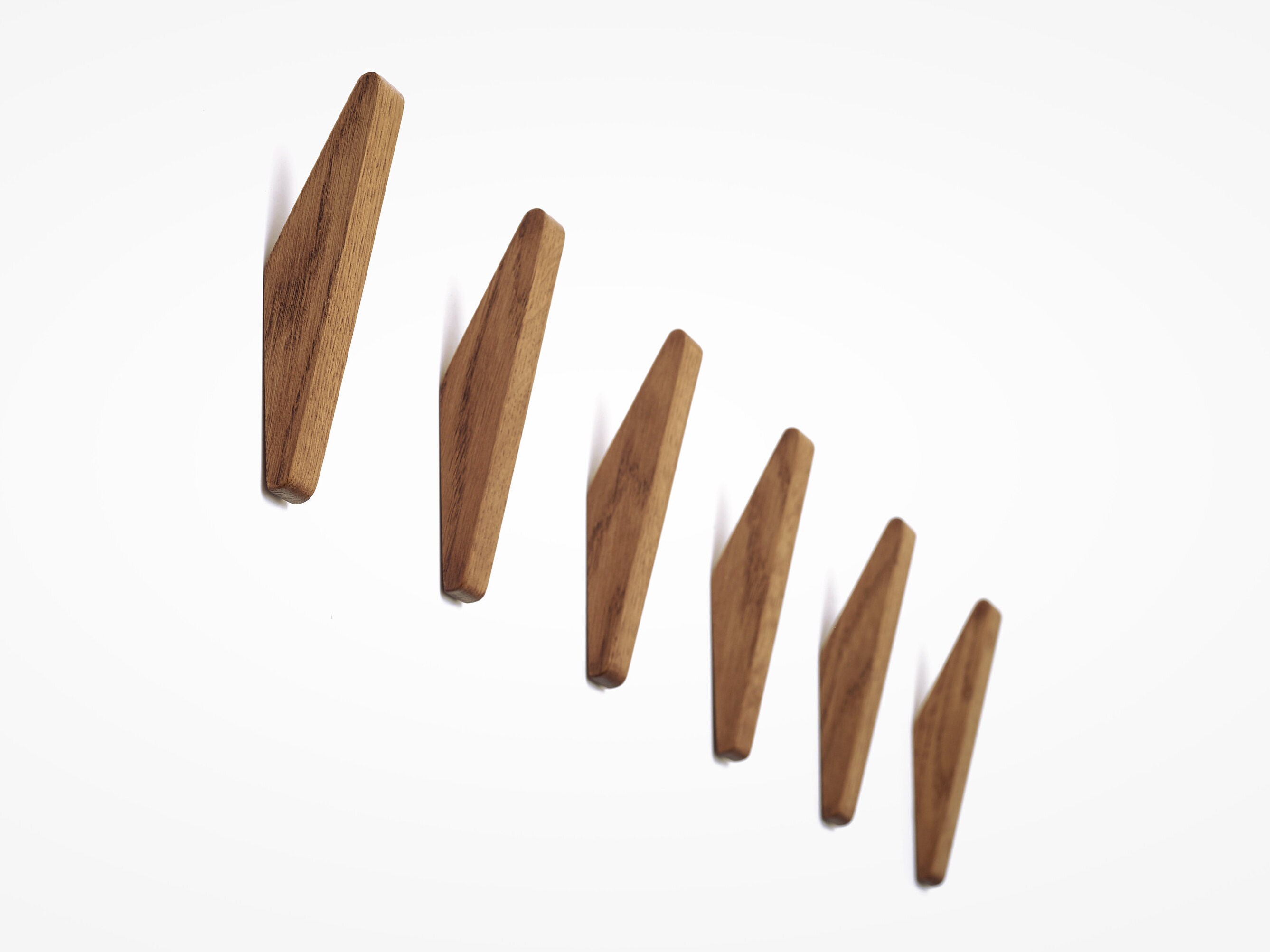 Brown Wall Hooks GATIS Oak Wood Coat Hooks Wooden Coat Rack Etsy