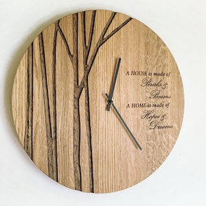 Regalo de aniversario, regalo de boda personalizado, regalo de primer aniversario, reloj de pared PAULIS con grabado personalizado, idea de regalo personalizada