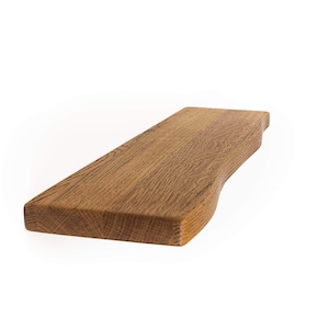 Brown Large Floating Shelf Kirkeby, Oak Wood Book Shelves, Modern Wooden Handmade Shelf, Home Wall Decor, Design by PureTime