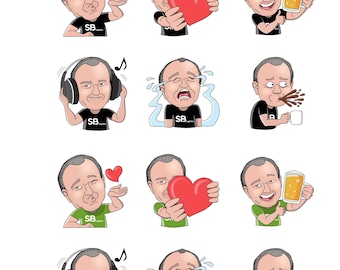 pegatinas personalizadas de whatsapp (3) saludo de celebración / tema especial / marca de la empresa