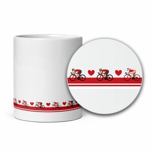 Free shipping -Cyclist Art Mug couples // cycling
