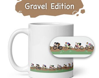 Gravel Cycling Mug, Adventurous Cyclist Gift