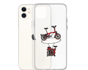 Red bicycle iPhone case gift for cyclists phone protection accessories for him and her