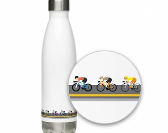 Cycling Art Steel Water Bottle