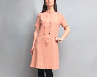 1960s dusky pink Mod dress by St Michael