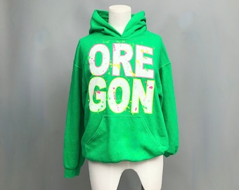 vintage Bright Green Oregon sweater hoodie