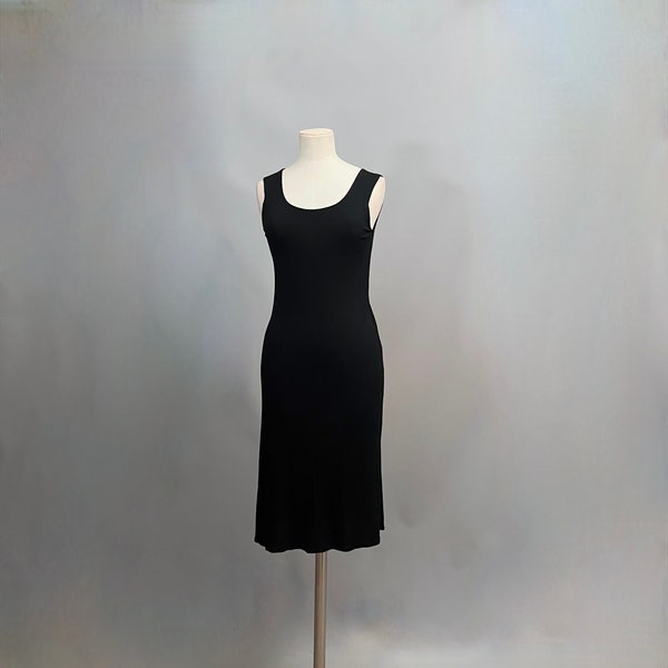 1990s / 80s Bruce Oldfield little black dress in a crepe fabric