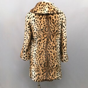 Vintage FAUX Fur leopard print coat Made by Top Shop image 5
